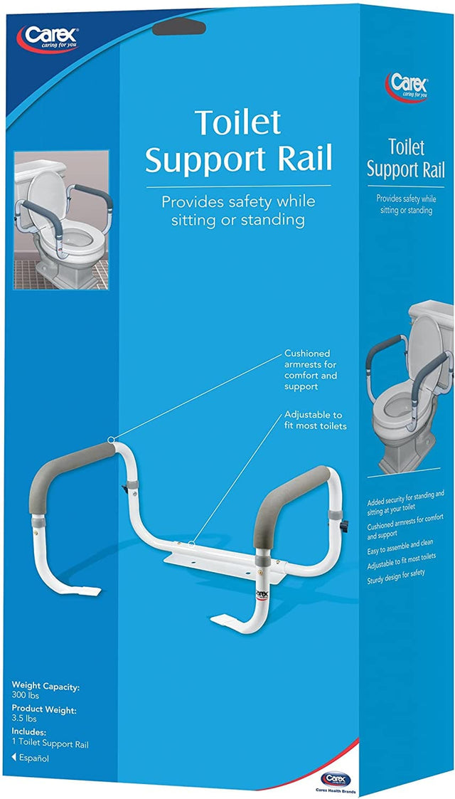 Carex Toilet Safety Frame with Adjustable Width Easy Installation