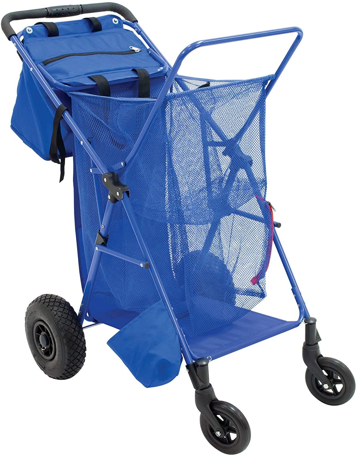 Rio Wonder Wheeler Deluxe Beach Cart with Removable Insulated Tote and Beverage Holders - Senior.com Beach Cart