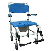 Drive Medical Bariatric Aluminum Rehab Shower Commode Chair with Two Rear-Locking Casters - Senior.com Commodes