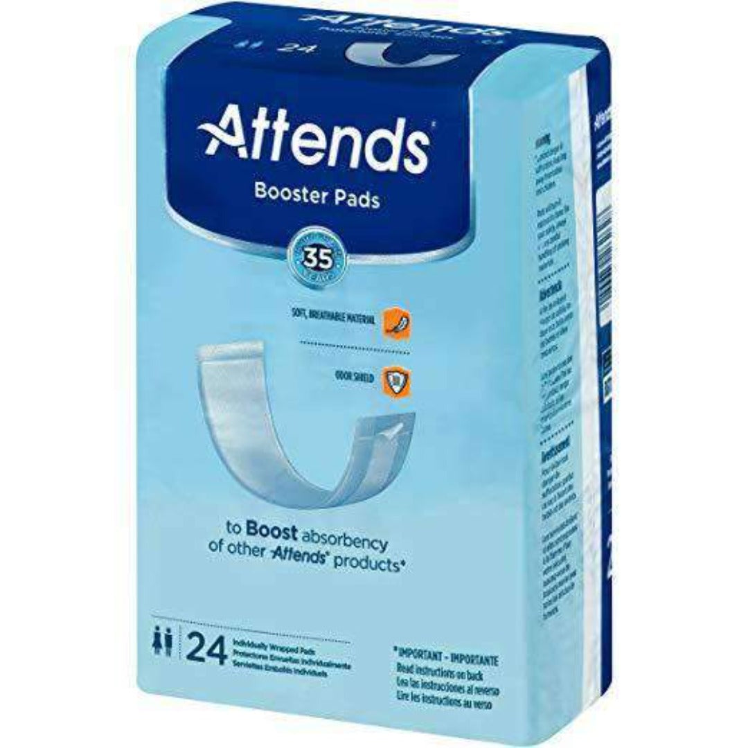 Attends Unisex Booster Pads Light Absorbency with Odor Shield Technology - Case of 192 - Senior.com Incontinence