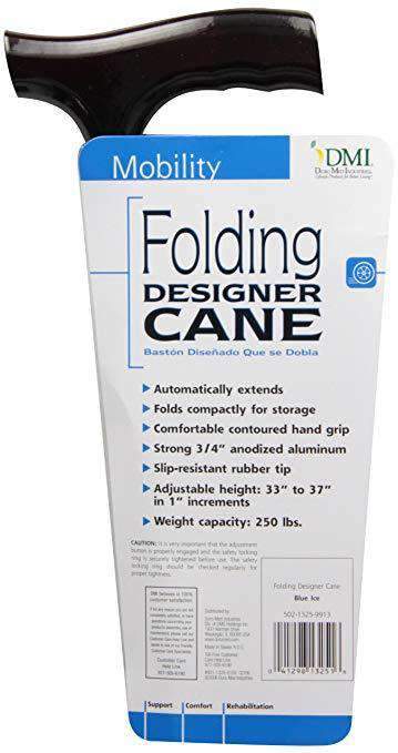 DMI Adjustable  Designer Folding Canes With Wood Handle - Senior.com Canes