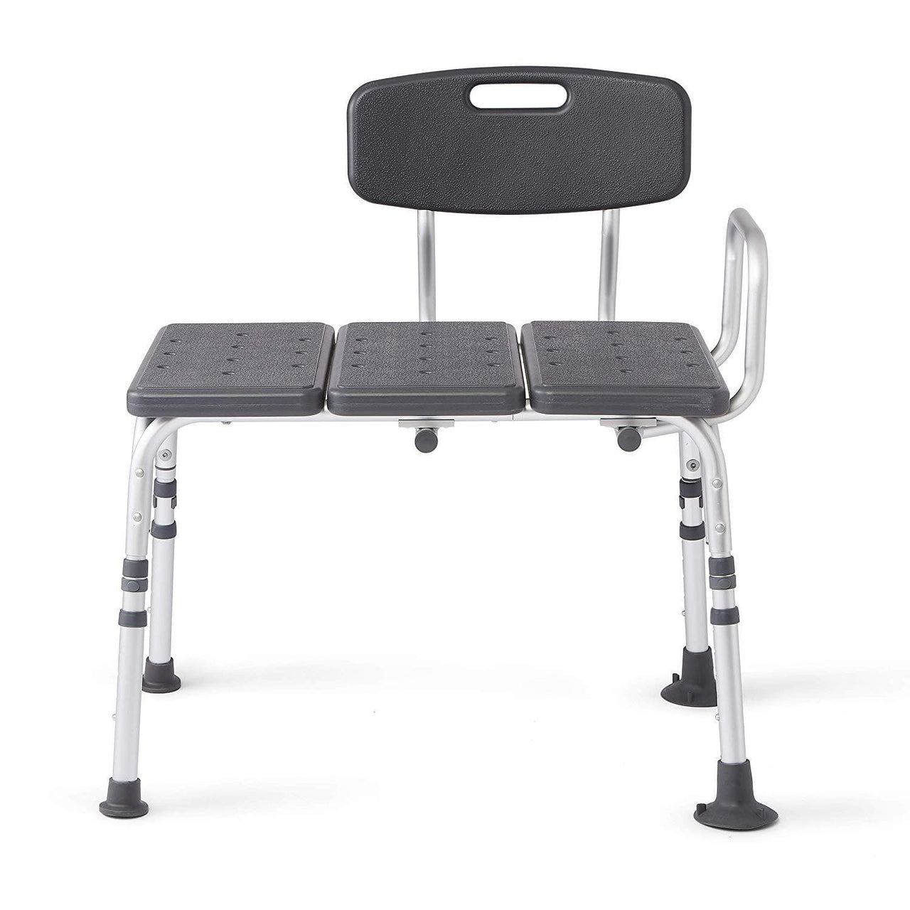 Medline Knockdown Transfer Bath Bench with Back and Microban Antimicrobial Protection - Senior.com Bath Benches & Seats