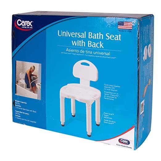 Carex Bariatric Bath Seat And Shower Chair With Back AntiSlip Feet