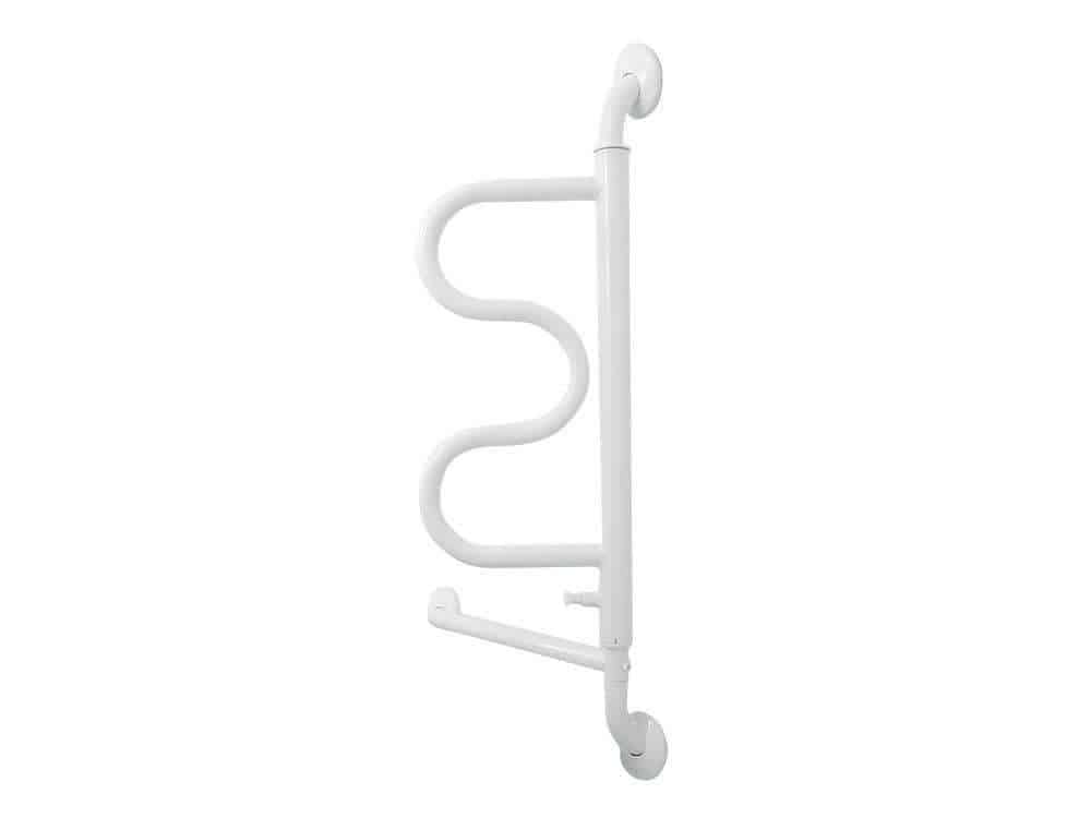 Stander The Curve Grab Bar - Pivoting Ladder Assist Handle and Wall-Mounted Bathroom Standing Mobility Aid - Senior.com Grab Bars & Safety Rails