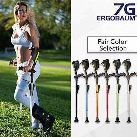 Ergoactives Ergobaum Prime 7TH Generation Forearm Crutches - Adult - Senior.com Forearm Crutches