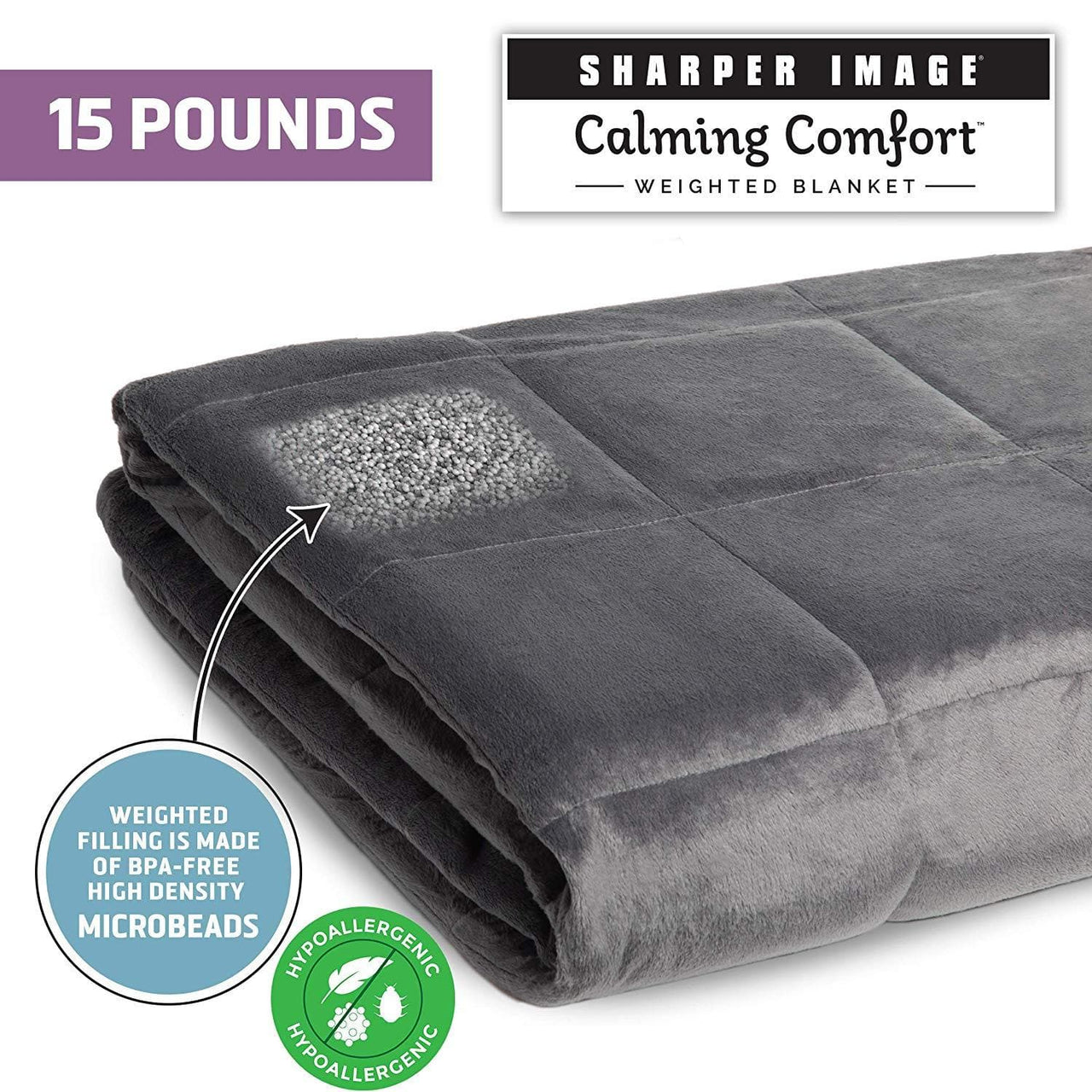 Sharper Image Calming Comfort Weighted Blankets 10 lbs to 25 lbs