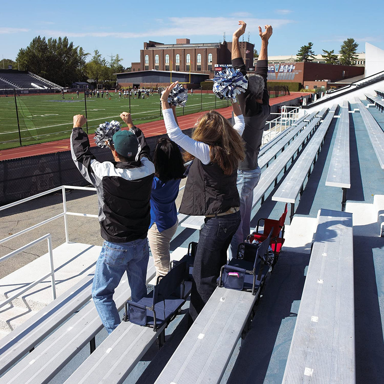 RIO Gear Bleacher Boss Folding Stadium Seat with Cup Holder & Storage