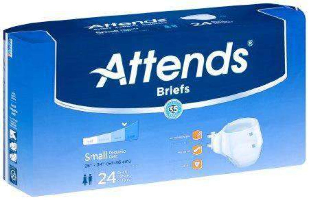 Attends Unisex Extra Absorbent Breathable Small Briefs - Case of 96 - Senior.com Incontinence