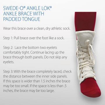 Core Products Swede-O Ankle Lok Brace Support with Padded Tongue - Senior.com Ankle Support
