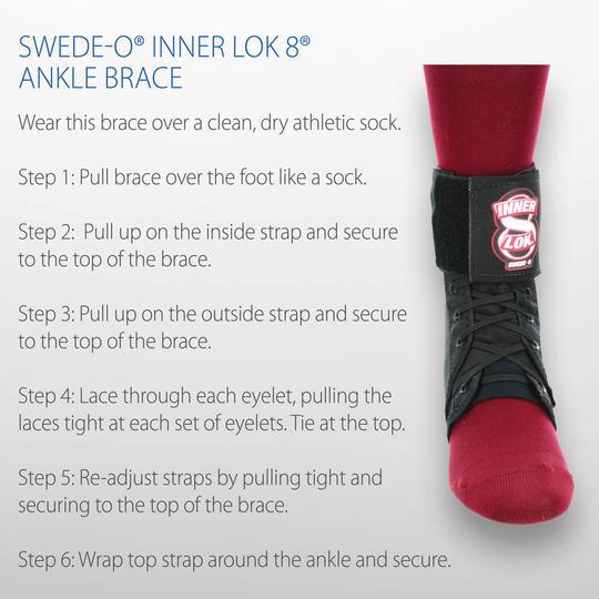 Core Products Swede-O Inner Lok 8 Ankle Brace - Senior.com Ankle Support