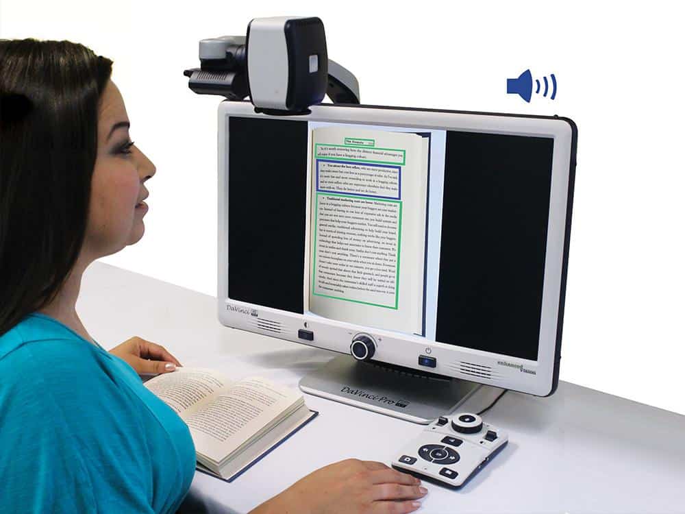 Enhanced Vision DaVinci Pro All-in-One HD Video Magnifier - Full Page Text-to-Speech - Senior.com Vision Enhancers