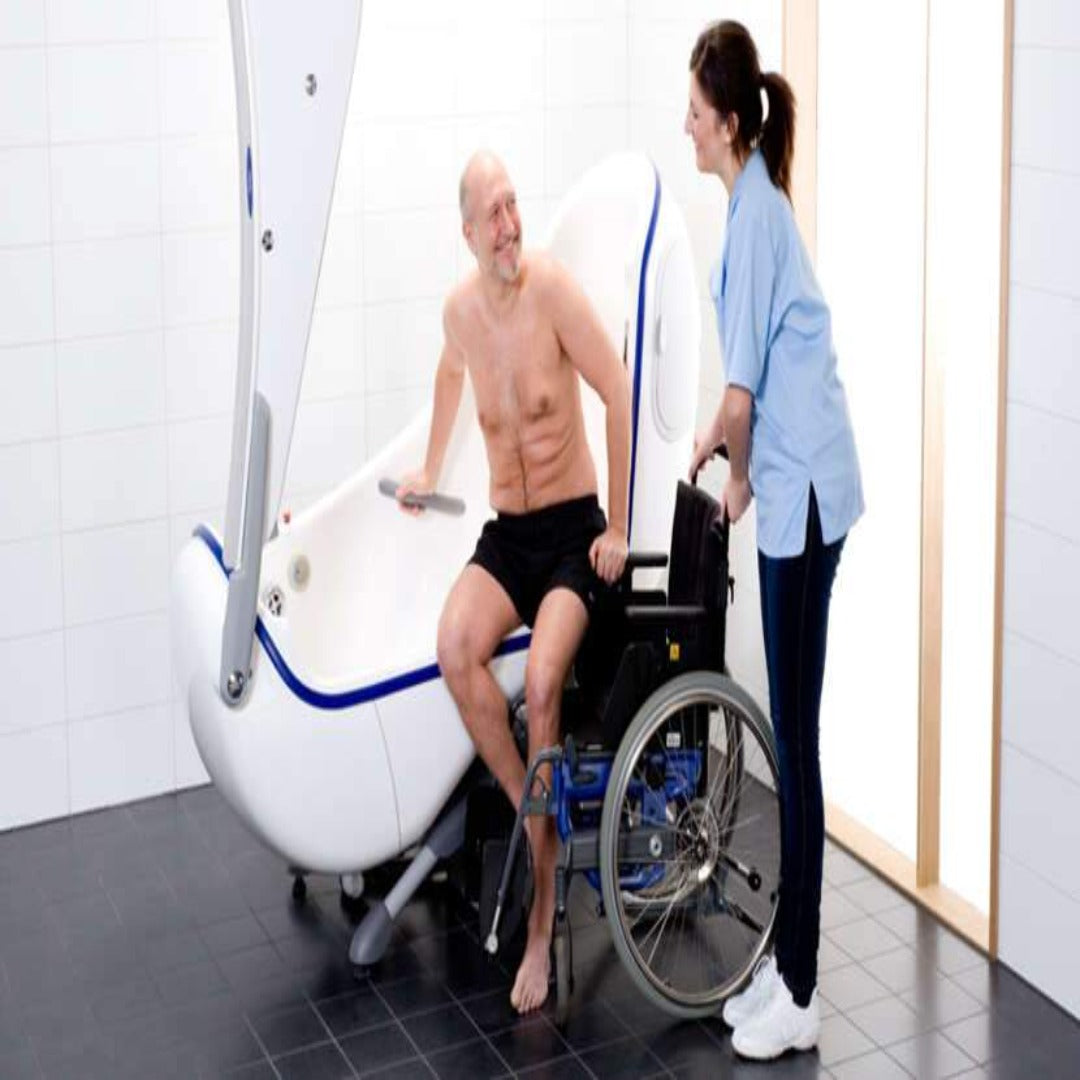 Arjo Parker Patient Bathing System - Height-Adjustable Sitting and Recline Bathing - Senior.com Bathing Systems