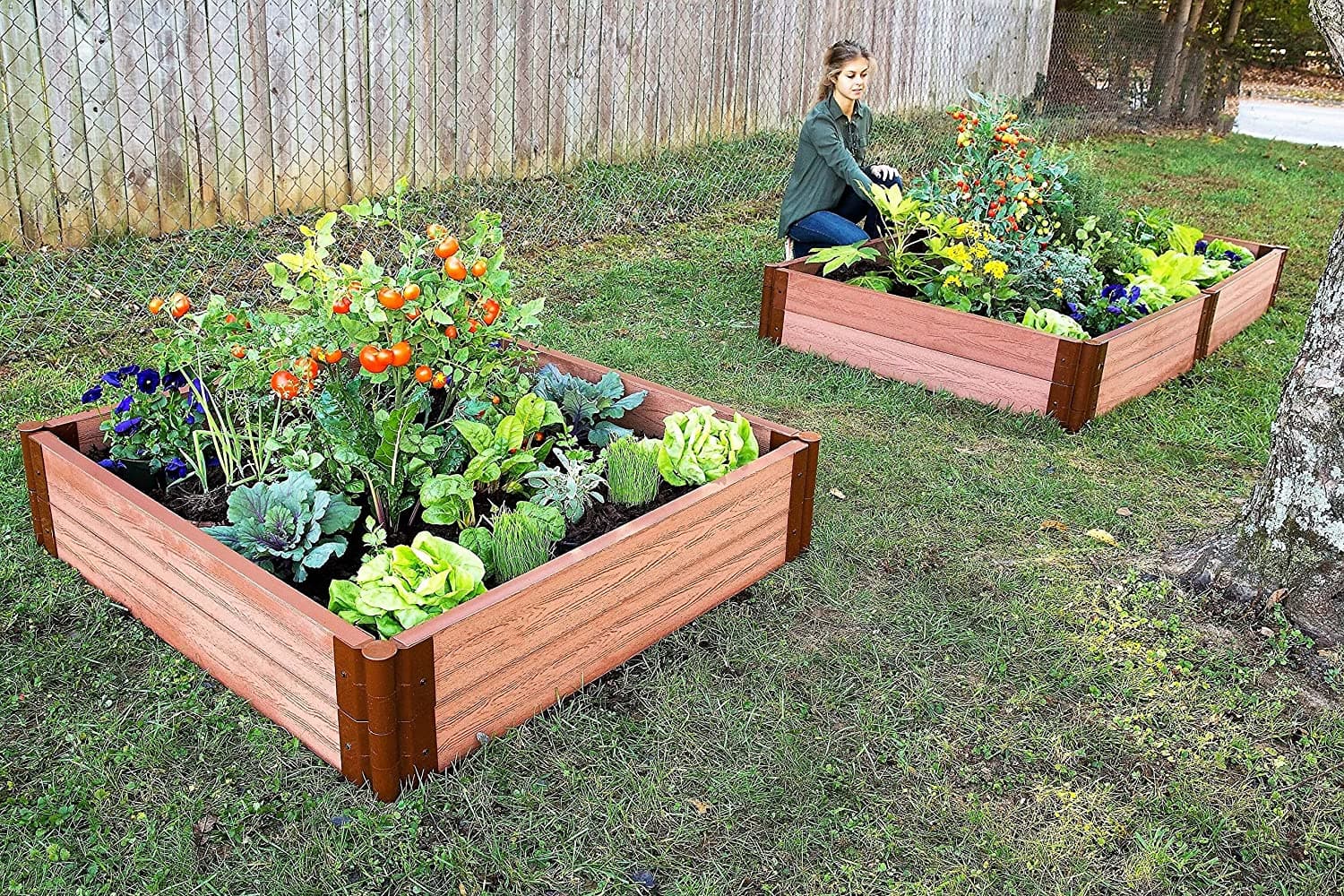 Frame It All Classic Sienna Raised Garden Bed 4' x 8' x 5.5