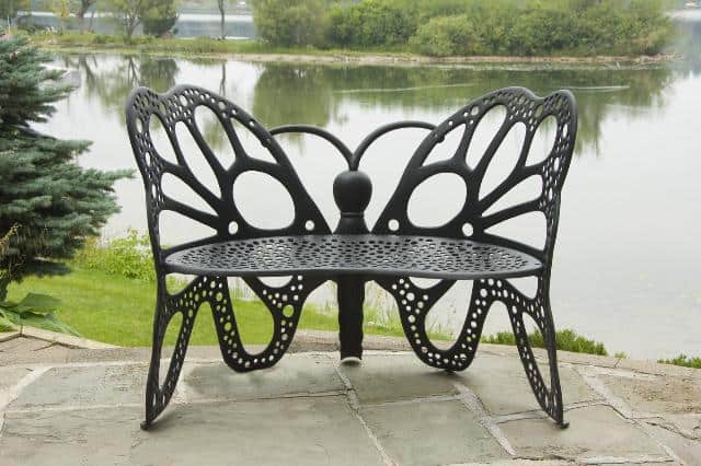 FlowerHouse Butterfly Outdoor Bench - Senior.com Outdoor Chairs
