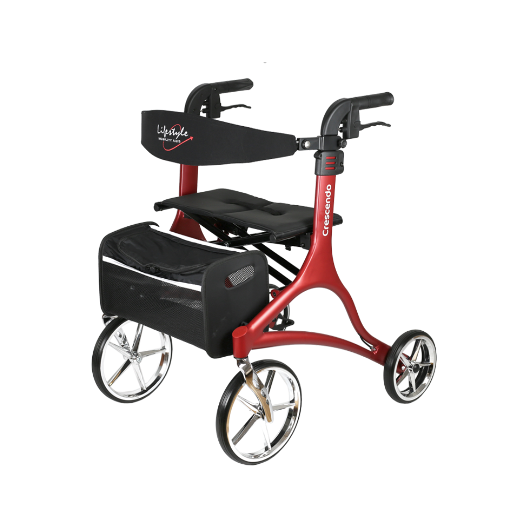 Lifestyle Mobility Aids Crescendo Euro-Style Rollator with XL Wheels - Senior.com Rollators
