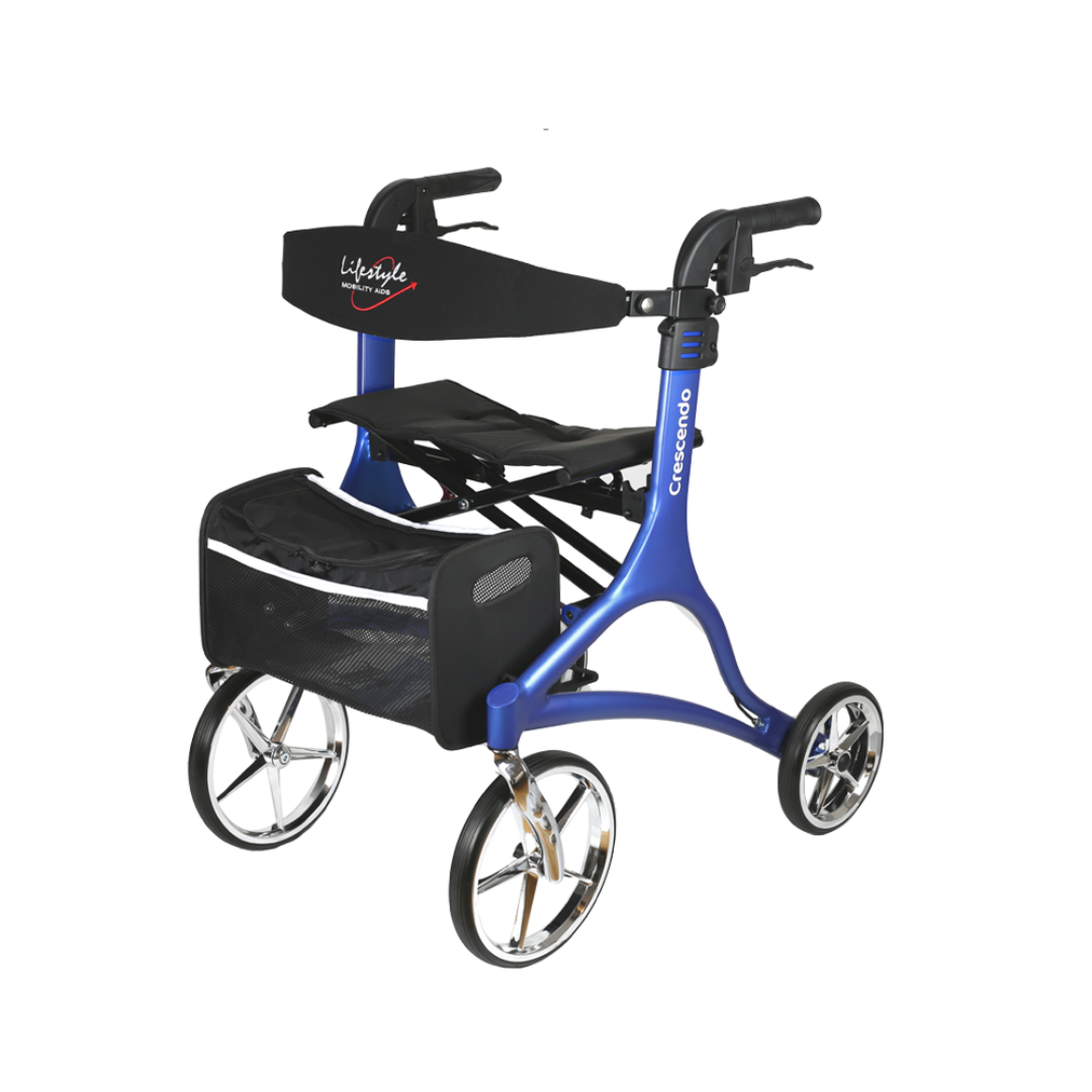 Lifestyle Mobility Aids Crescendo Euro-Style Rollator with XL Wheels - Senior.com Rollators
