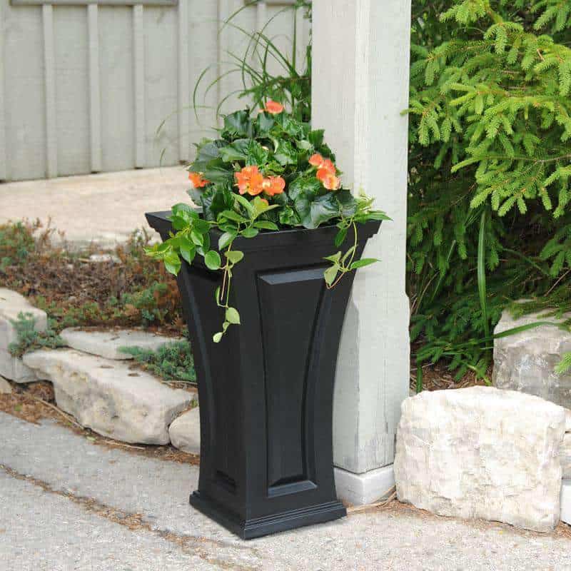 Mayne Modern Cambridge Tall Planters - 16" x 28" - Heavy Duty Construction - Open Box - Senior.com Planters