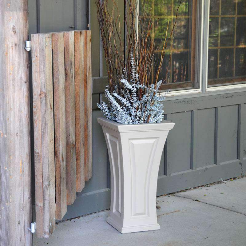 Mayne Modern Cambridge Tall Planters - 16" x 28" - Heavy Duty Construction - Open Box - Senior.com Planters