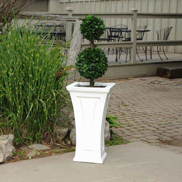 Mayne Modern Cambridge Tall Planters - 16" x 28" - Heavy Duty Construction - Open Box - Senior.com Planters