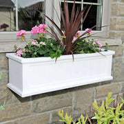 Mayne Cape Cod Window Box Planters with Double Wall - 3 Foot - Senior.com Planters