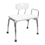 Carex Bathtub Transfer Bench with Height Adjustable Legs - Convertible to Right or Left Hand Entry - Senior.com Transfer Equipment