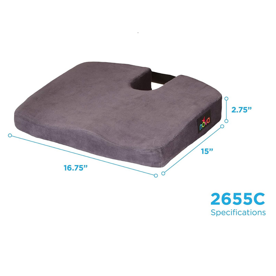 Nova Medical Comfort Seat Cushion - Memory Foam Coccyx Cushion