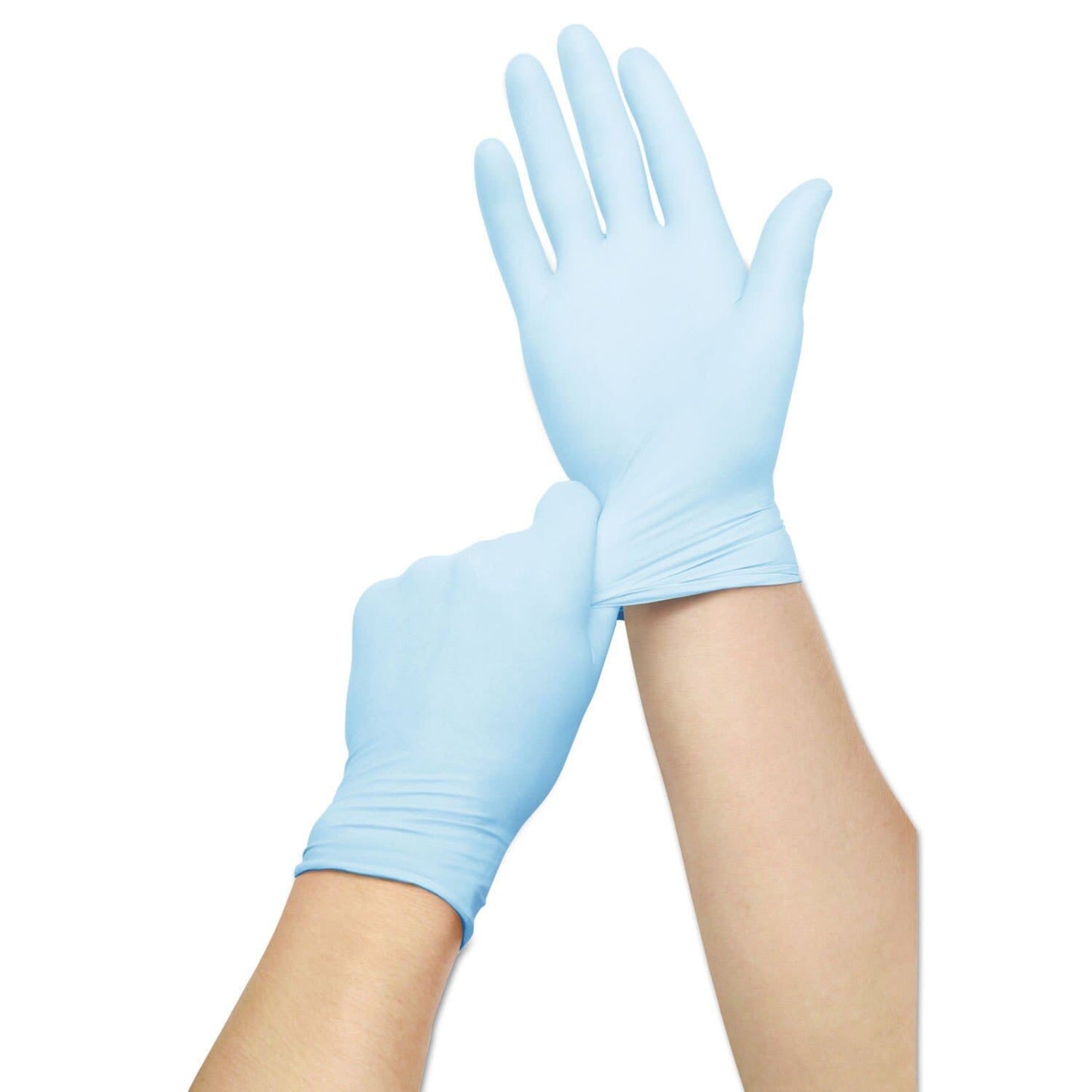 Protective Gloves Curad Durable Nitrile Exam Gloves Medium Curad