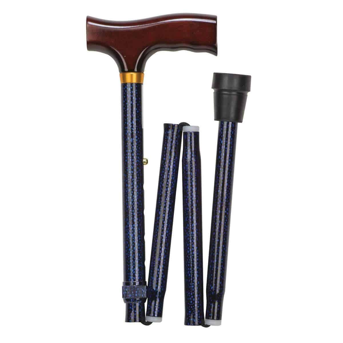 DMI Adjustable  Designer Folding Canes With Wood Handle - Senior.com Canes