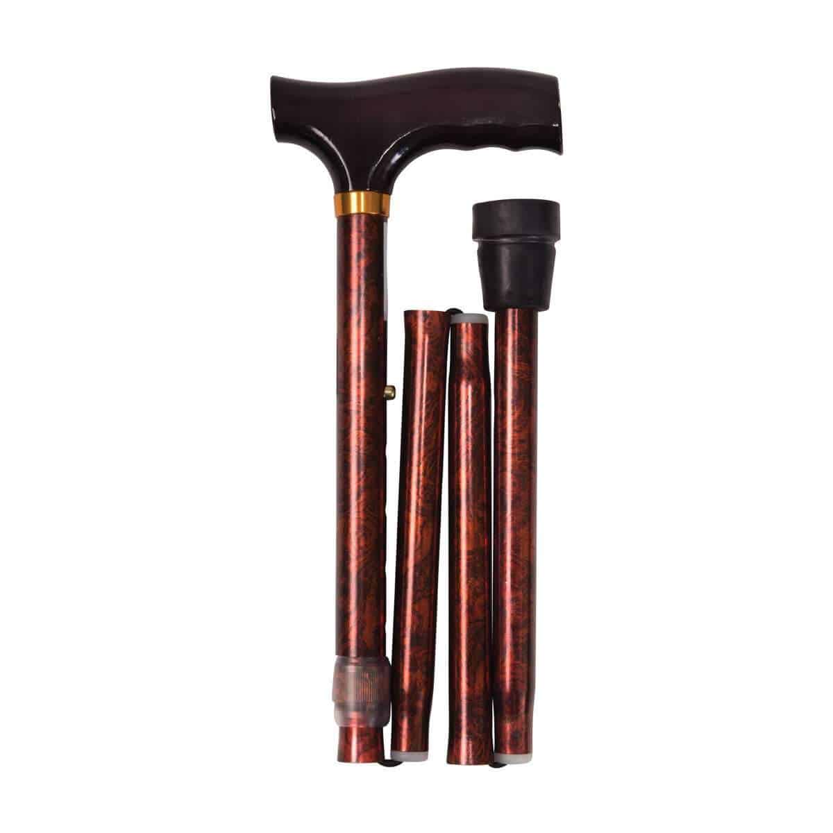 DMI Adjustable  Designer Folding Canes With Wood Handle - Senior.com Canes
