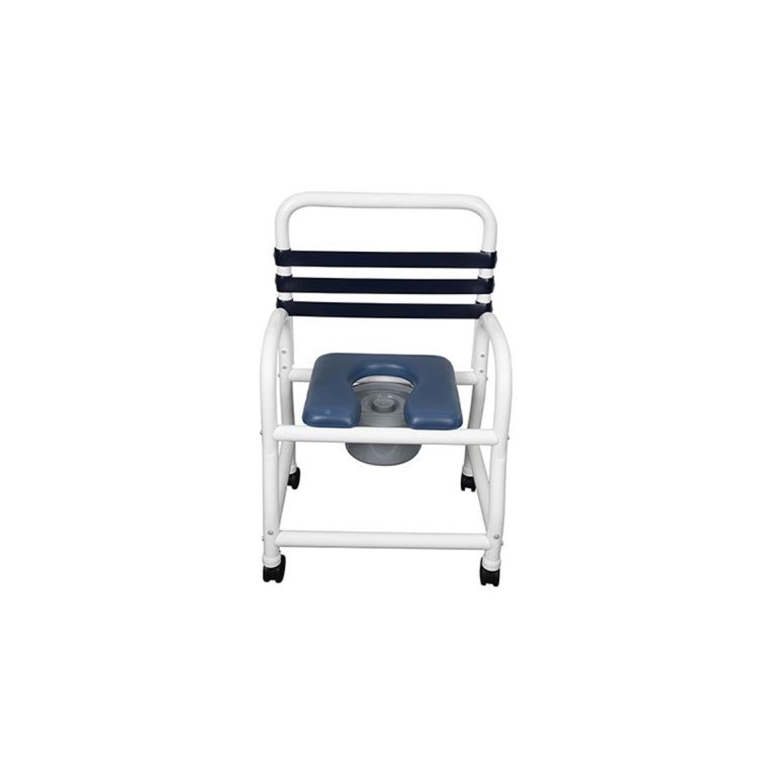 Mor-Medical Deluxe PVC Shower Commode Chair - 18 Inch Seat - Senior.com PVC Shower Chairs