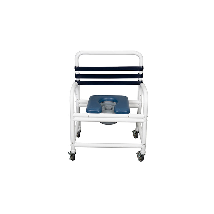 Mor-Medical XL Heavy Duty Deluxe PVC Shower Commode Chair - 610 lb Cap