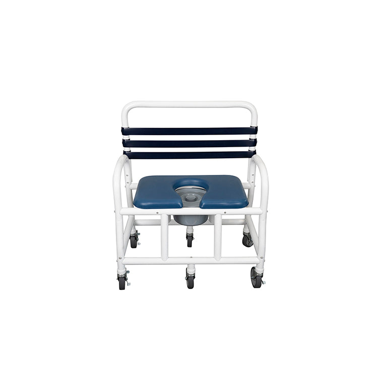 Mor-Medical XL Heavy Duty Deluxe PVC Shower Commode Chair - 710 lb Cap - Senior.com PVC Shower Chairs