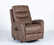 Lifesmart Single Motor Power Lift Chair w/Heat and Massage - Brown - Senior.com Assisted Lift Chairs