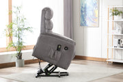 LifeSmart Power Lift Chair Recliner in Microfiber Fabric with Massage - Senior.com Assisted Lift Chairs