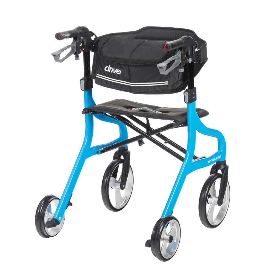 Drive Medical Nitro Sprint Rollator Euro Style Rolling Walker