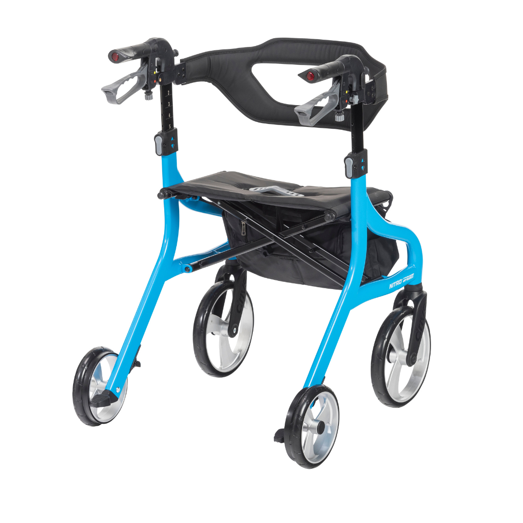 Drive Medical Nitro Sprint Rollator Euro Style Rolling Walker