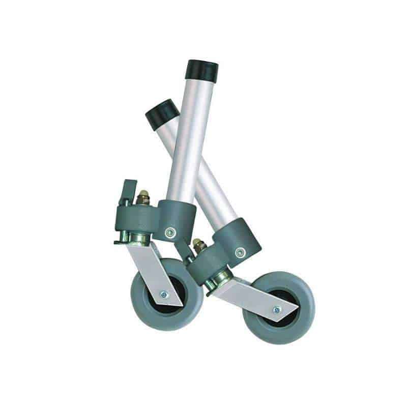 Drive Medical Locking Swivel Walker Wheels with Two Sets of Rear Glides - Senior.com Walker Parts & Accessories