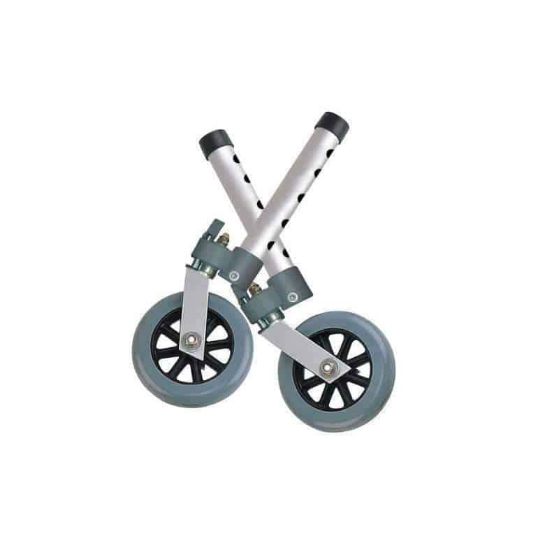 Drive Medical Swivel Lock Walker Wheels - 5 Adjustment Options - 1 Pair - Senior.com Walker Parts & Accessories