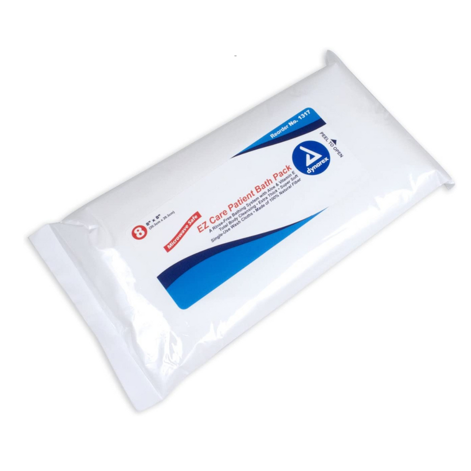 Dynarex EZ Care Patient Bath Packs No Rinse Cleansing Washcloths