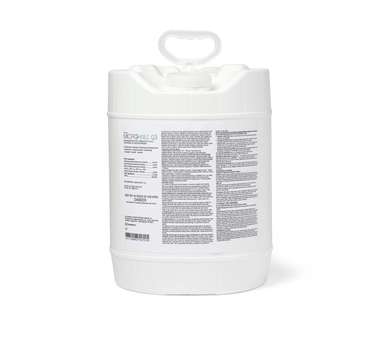 Medline Micro-Kill Q3 Concentrated Disinfectant, Cleaner & Deodorizer - 5 Gallon Bucket - Senior.com Disinfectants