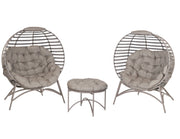 FlowerHouse Cozy Ball Chair 3 Piece Conversation Set - Senior.com Outdoor Furniture Sets