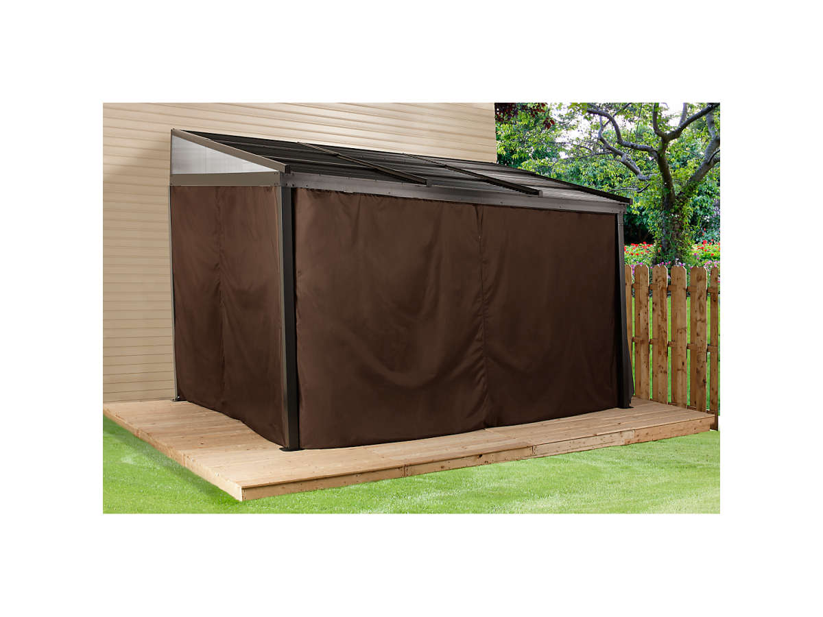 Sojag 10' x 12' Francfort Wall-Mounted Hardtop Outdoor Gazebo Sun Shelter - Senior.com Gazebo