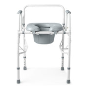 Medline Drop-Arm Commode with Padded Seat - Height Adjustable - Senior.com Commodes