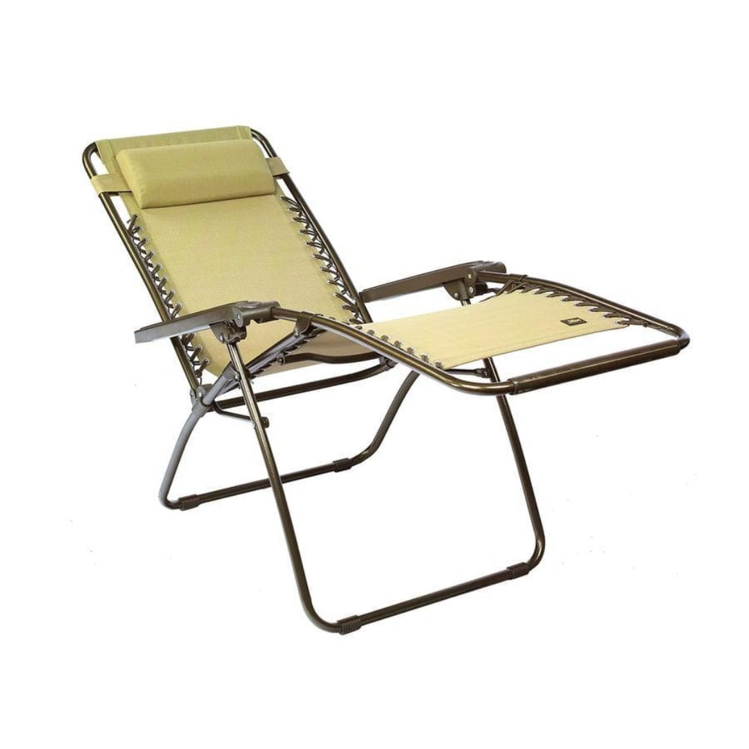 Bliss 26 Wide Zero Gravity Recliner Outdoor Folding Chairs w Pillow