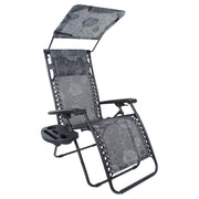 Bliss Hammocks 26" Wide Gravity Free Recliner w/ Canopy, Pillow, & Drink Tray - Senior.com Outdoor Chairs