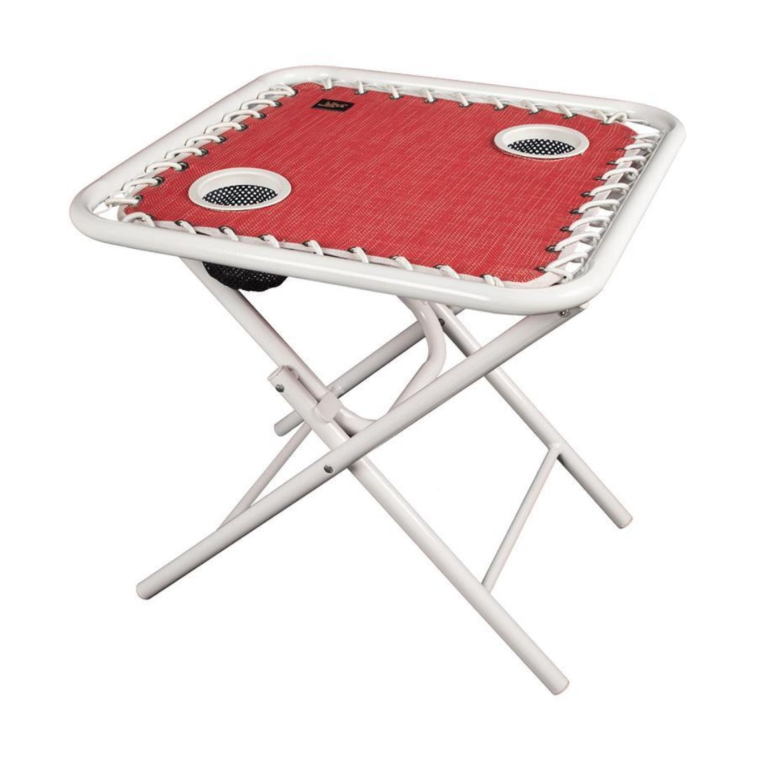 Bliss Foldable Side Table w/ 2 Cup Holders - Portable and