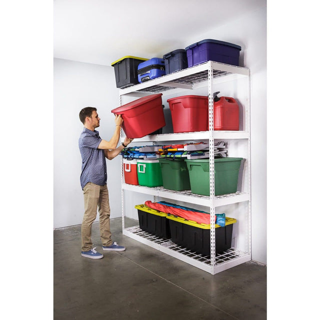 SafeRacks Garage Shelving Standing Storage Racks 4 Shelves 3 Sizes