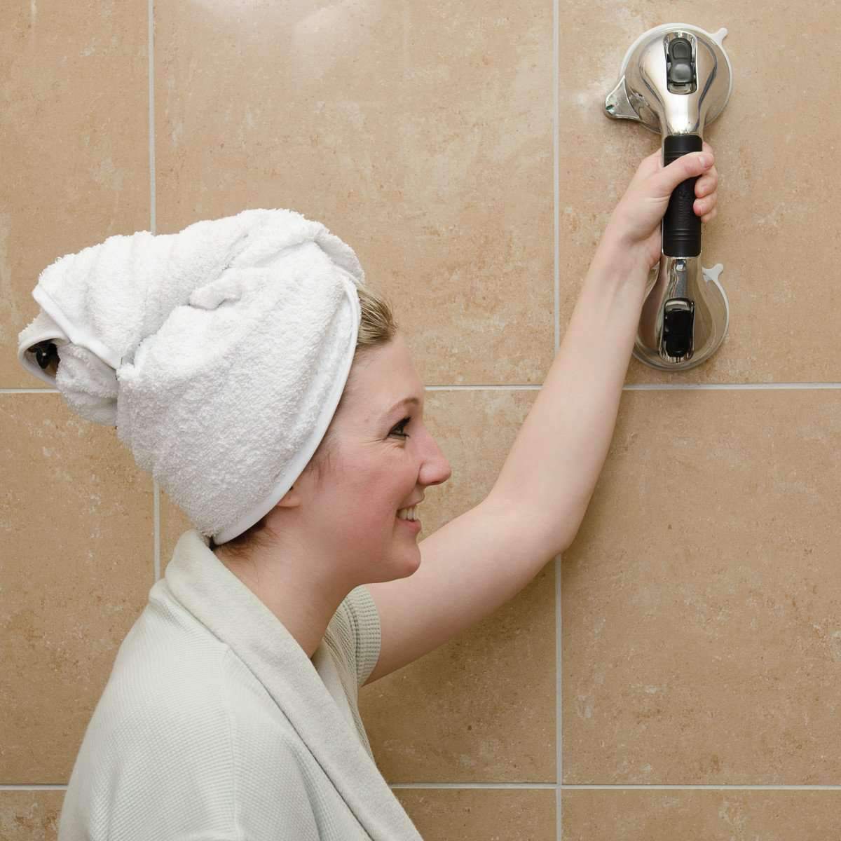 HealthSmart Suction Cup Grab Bars with Germ-Free Protection - Senior.com Grab Bars & Safety Rails