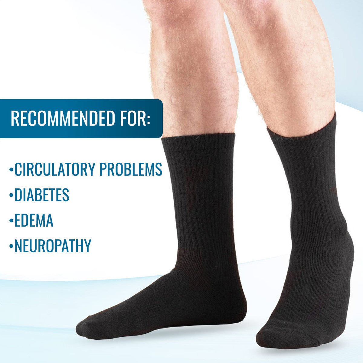 Black Compression Socks for People with Diabetes