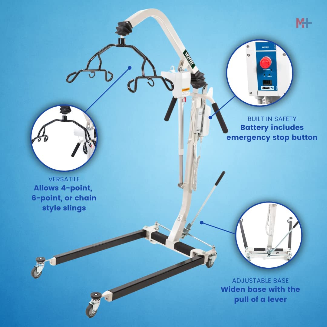 Hoyer Deluxe Power Lifter Bariatric Patient Lift with 6-Point Cradle - Senior.com Patient Lifts
